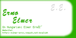 erno elmer business card